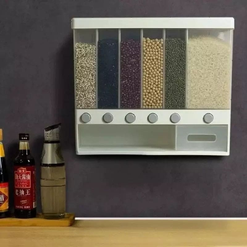 10 kg Cereal Dispenser, Wall-Mounted Dry Food Dispenser, Cereal Food Storage Container, Kitchen Storage Tank 10 kg Cereal Dispenser, Wall-Mounted Dry Food Dispenser, Cereal Food Storage Container, Kitchen Storage Tank